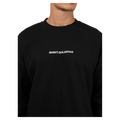 Close view of the St Goliath ID Crew in Black colourway, men's model