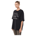 Side view of the PE NATION Altitude Tee Washed Black Tee, 26/27 Womens's model