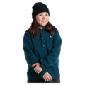 Front view of the Burton Cinder Anorak in Deep Emerald colourway, kids's model