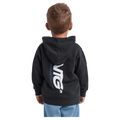Back view of the St Goliath Challenger Hoodie in Washed Black colourway, kids's model