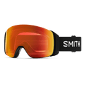 Main view of the Smith 4D MAG Goggles in Black, Everyday Red Mirror lens, unisex model