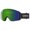 Main view of the Smith 4D MAG Goggles in Black, Sun Green Mirror lens, unisex model