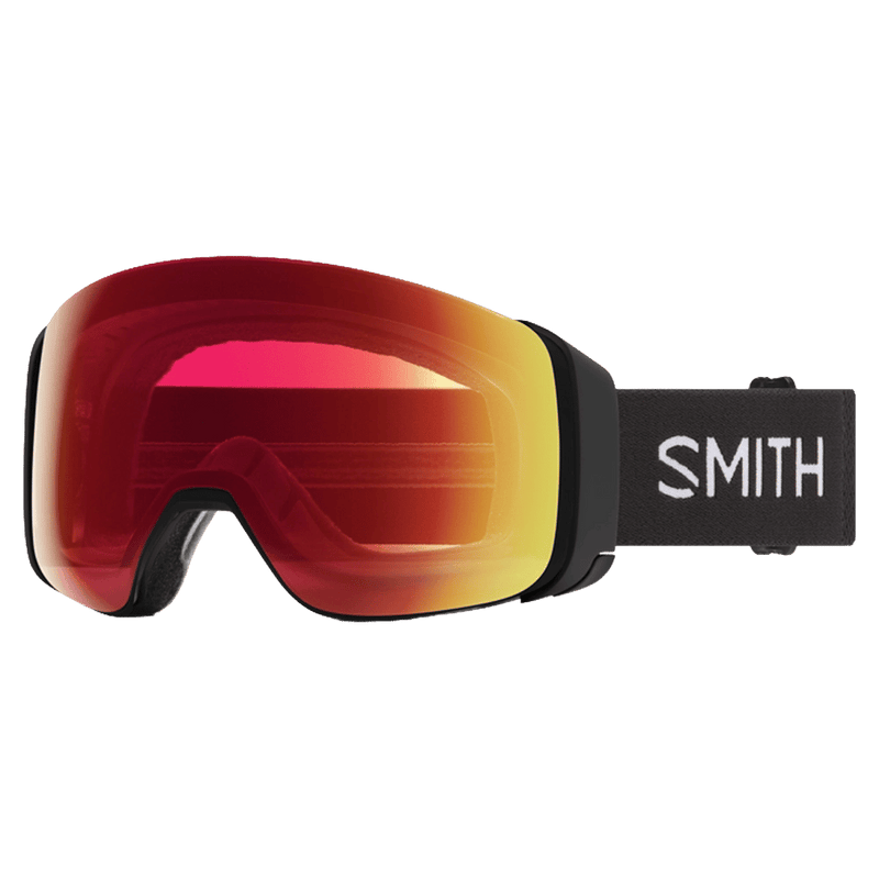 Main view of the Smith 4D MAG Goggles in Black, Photochromic Red Mirror lens, unisex model