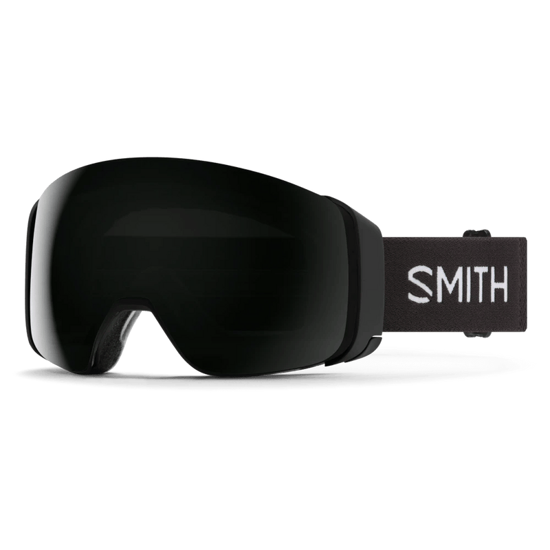 Main view of the Smith 4D MAG Goggles in Black, Sun Black lens, unisex model