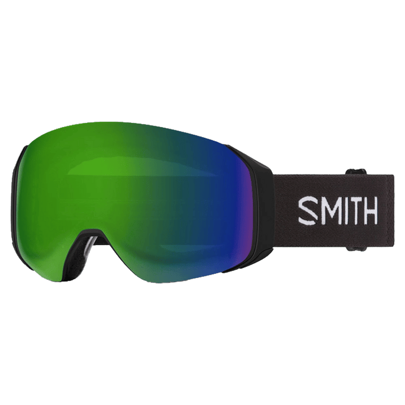Main view of the Smith 4D Mag S Goggles in Black, Sun Green Mirror lens, unisex model