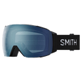 Main view of the Smith I/O Mag Goggles in Black, Everyday Blue Mirror lens, unisex model