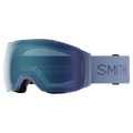 Main view of the Smith I/O Mag XL Low Bridge Goggles in Granite Blue, ChromaPop Everyday Blue Mirror lens, unisex model