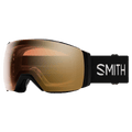Main view of the Smith I/O Mag XL Low Bridge Goggles in Black, ChromaPop Pro Photochromic Gold Mirror lens, unisex model