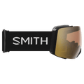 Side view of the Smith I/O Mag XL Low Bridge Goggles in Black, ChromaPop Pro Photochromic Gold Mirror lens, unisex model