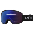 Main view of the Smith Preview Goggles in Black, ChromaPop Photochromic Rose Flash lens, unisex model