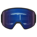 Front view of the Smith Preview Goggles in Black, ChromaPop Photochromic Rose Flash lens, unisex model