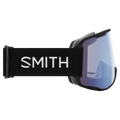 Side view of the Smith Preview Goggles in Black, ChromaPop Storm Blue Sensor Mirror lens, unisex model