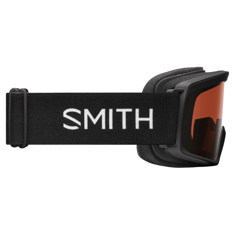 Side view of the Smith Rascal Goggles in Black, RC36 lens, kids model