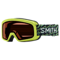 Main view of the Smith Rascal Goggles in Electric Lime Left Turn, RC36 lens, kids model
