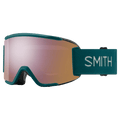 Main view of the Smith Squad S Goggles in Malachite, ChromaPop Everyday Rose GoldMirror lens, unisex model
