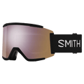 Main view of the Smith Squad XL Goggles in Black, ChromaPop Everyday Rose Gold Mirror lens, unisex model