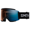 Main view of the Smith Squad XL Goggles in Black, ChromaPop Pro Photochromic Blue Mirror lens, unisex model