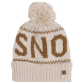 Front view of Rojo Sno Beanie - Womens in White Cap Grey