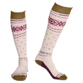 Front view of Rojo Snowfall Sock - Womens- in colour White cap grey