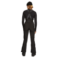 Back view of women wearing theRojo Softshell High Rise Ski Pants - Womens in colour True Black