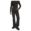 Front view of women wearing theRojo Softshell High Rise Ski Pants - Womens in colour True Black