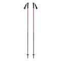 Black Crows Stans ski poles with pink patterned upper shafts, black lower shafts, and black wrist straps.