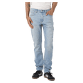 Front view of man in the Rollas Tim Slims Bad Boy Boogie Jeans in colour Mid Blue