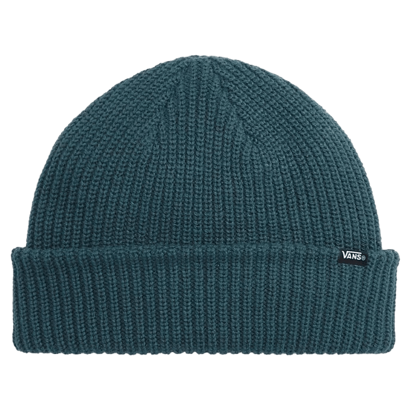 Front view of Vans Core Basic Cuff Beanie in colour Mistic Moss.