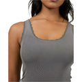 Washed Rib Lace Tank - Womens