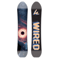 Wired 2027 Recon Snowboard featuring a space-themed black hole graphic and a black base with a blurred orange logo.