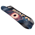 Wired 2027 Recon Snowboard featuring a space-themed black hole graphic and a black base with a blurred orange logo.2