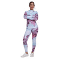 Front view of women wearing Rojo Living Best Life Crew Neck Top - Womens in Rosewater