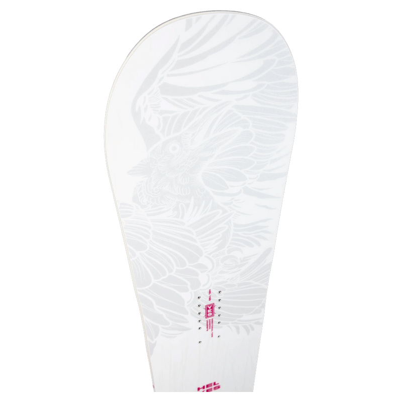 Nose view of the YES 2027 Hel Yes Directional Twin Snowboards, 26/27 's model