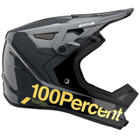 Grey and black full face helmet for mountain bike.