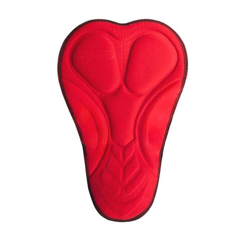 Padded liner in red.
