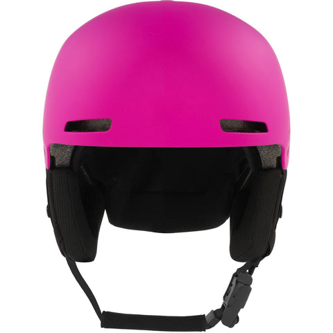 Front view of Oakley Mod 1 Pro snow Helmet in Ultra Purple featuring Mip protection, BOA fit system and magnetic fidlock