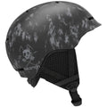 Main view of Salomon Grom Helmet in Black Tie Dye colour, featuring fixed ventilation channel and a dial-fit system