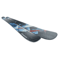 Top view of the Nordica 2027 Enforcer 99 Ski, featuring a spliced graphic design in red, blue, and black