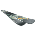 Top view of the Nordica 2027 Enforcer 94 Ski, featuring a spliced graphic design in orange, green, and black.