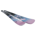 Top view of the Nordica 2027 Santa Ana 92 Ski for Women, featuring a mountain graphic in blue, lavender, and black.