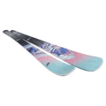 Top view of Nordica 2027 Santa Ana 82 Ski for Women with mountain landscape graphic in blue, pink, and white over black base