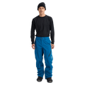 Man wearing Blue Burton AK Cyclic Gore-Tex 2L Snowboard Pants and a Black fleece top