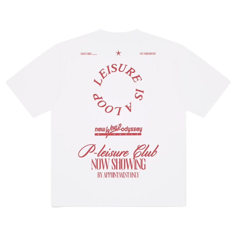 View of Barney Cools Loop Tee in colour White.