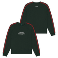 Front view of Barney Cools BB14 LS Tee in  colour Forest.