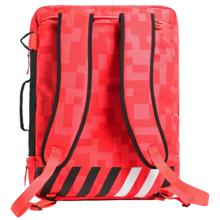 Back view of the Rossignol Hero Dual Boot Bag Bag in Hot Red colourway, unisex's model