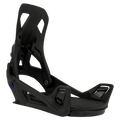 Matte black Burton Step On Re:Flex snowboard binding featuring a strapless design and cutout highback.