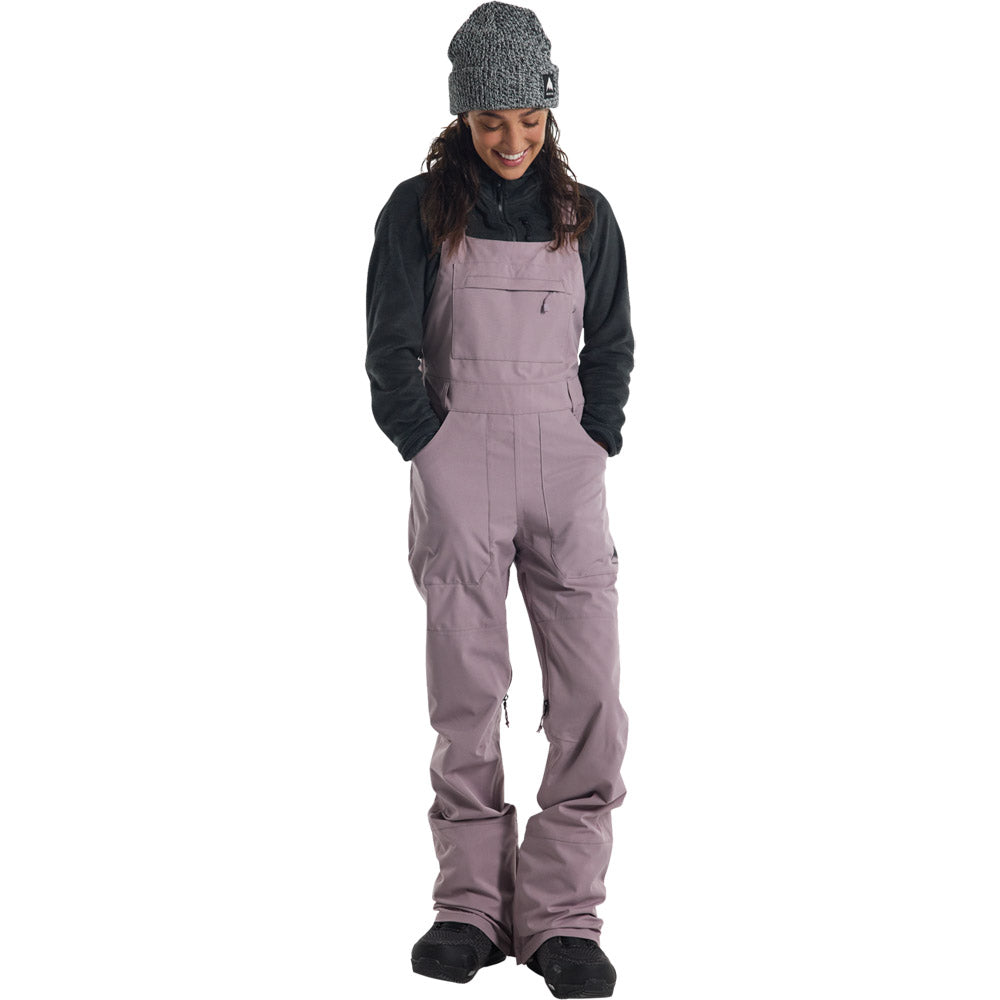 Burton Avalon Stretch 2L Short Bib Snowboard Pants Womens Rhythm