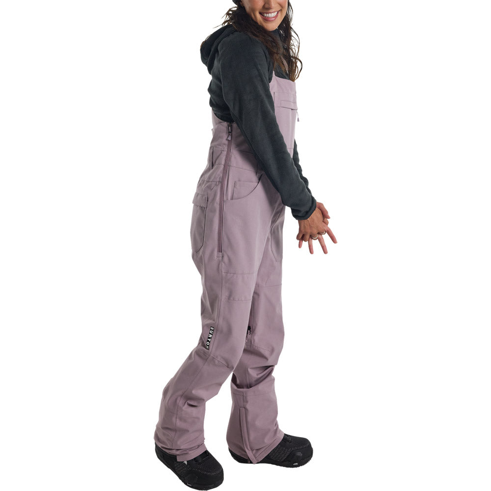 Burton Avalon Stretch 2L Short Bib Snowboard Pants Womens Rhythm