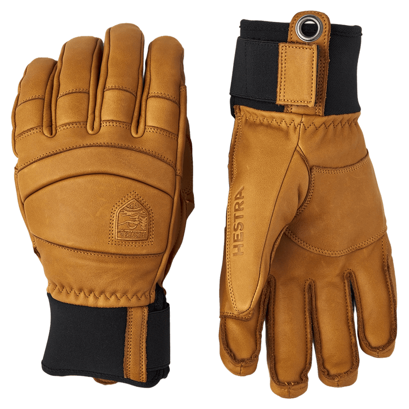 View of Hestra Fall Line 5 Finger Glove in colour Cork.