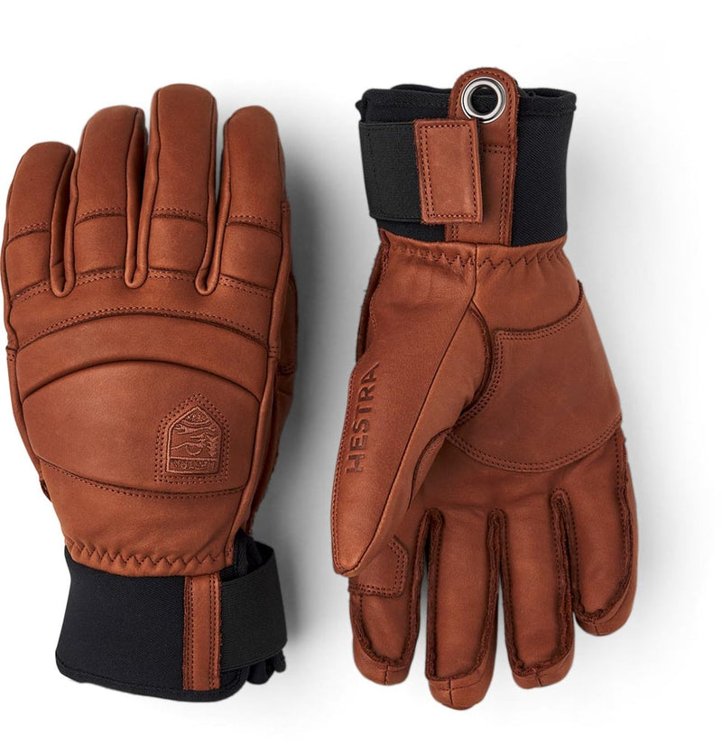 View of Hestra Fall Line 5 Finger Glove in colour Brown/Brown